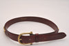 Authentic CELINE Horse Carriage Belt Leather Size 60cm 23.6" Bordeaux 6666J