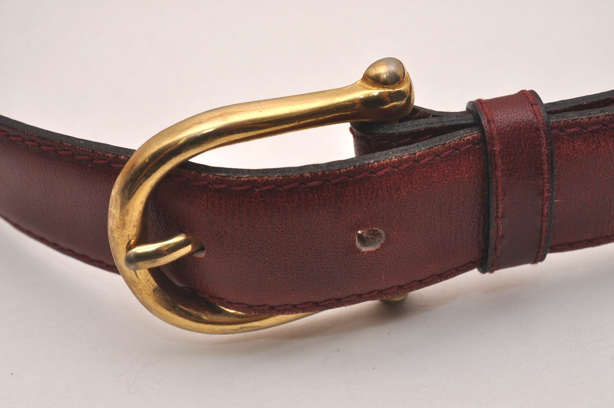 Authentic CELINE Horse Carriage Belt Leather Size 60cm 23.6