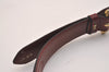 Authentic CELINE Horse Carriage Belt Leather Size 60cm 23.6" Bordeaux 6666J
