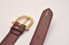 Authentic CELINE Horse Carriage Belt Leather Size 60cm 23.6" Bordeaux 6666J