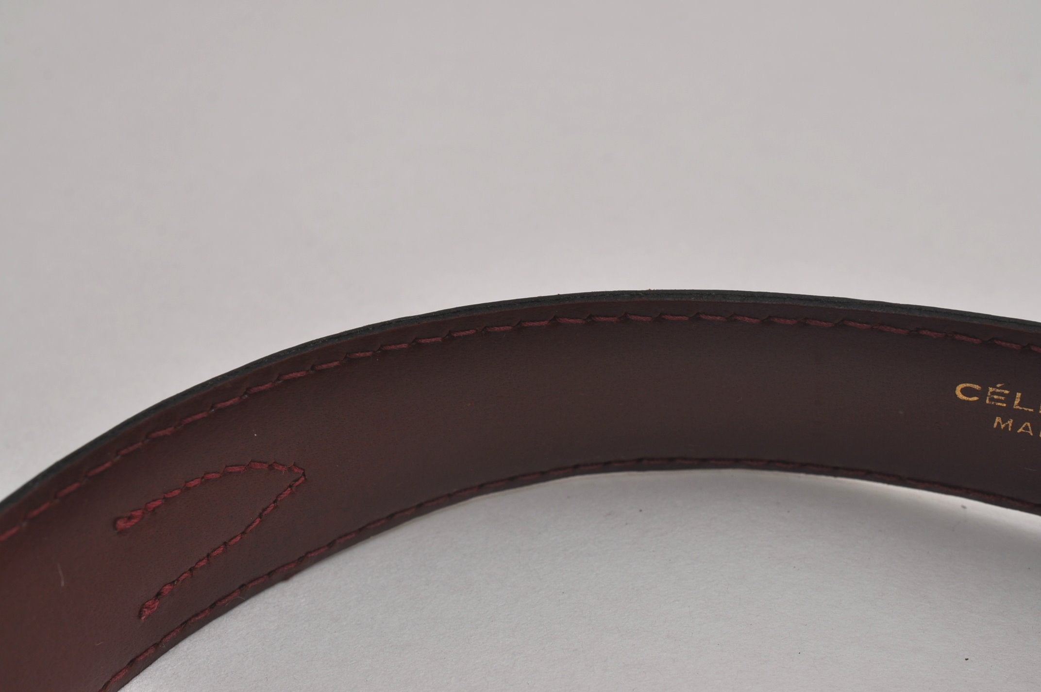 Authentic CELINE Horse Carriage Belt Leather Size 60cm 23.6