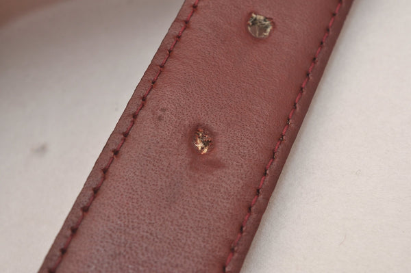Authentic CELINE Horse Carriage Belt Leather Size 60cm 23.6" Bordeaux 6666J