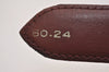 Authentic CELINE Horse Carriage Belt Leather Size 60cm 23.6" Bordeaux 6666J
