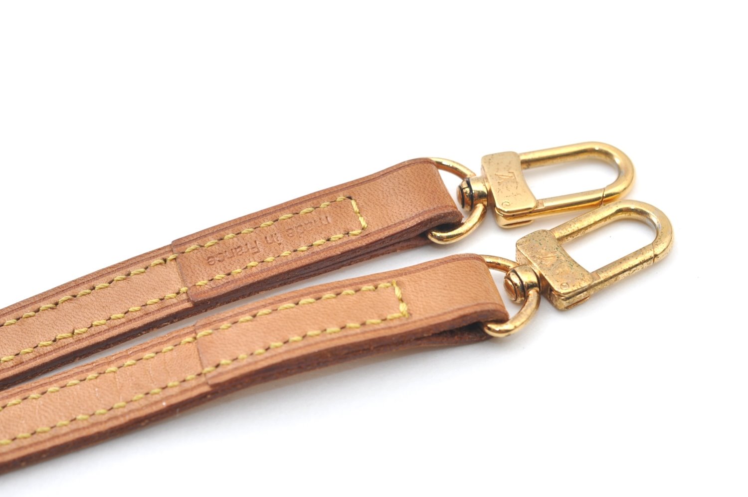 Authentic Louis Vuitton Leather Shoulder Strap Beige 47.6