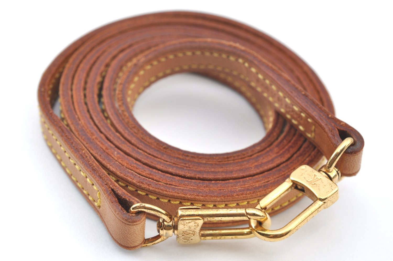 Authentic Louis Vuitton Leather Shoulder Strap Beige 47.6