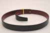 Authentic CELINE Horse Carriage Belt Leather 64.5-73.5cm 25.4-28.9" Black 6667J