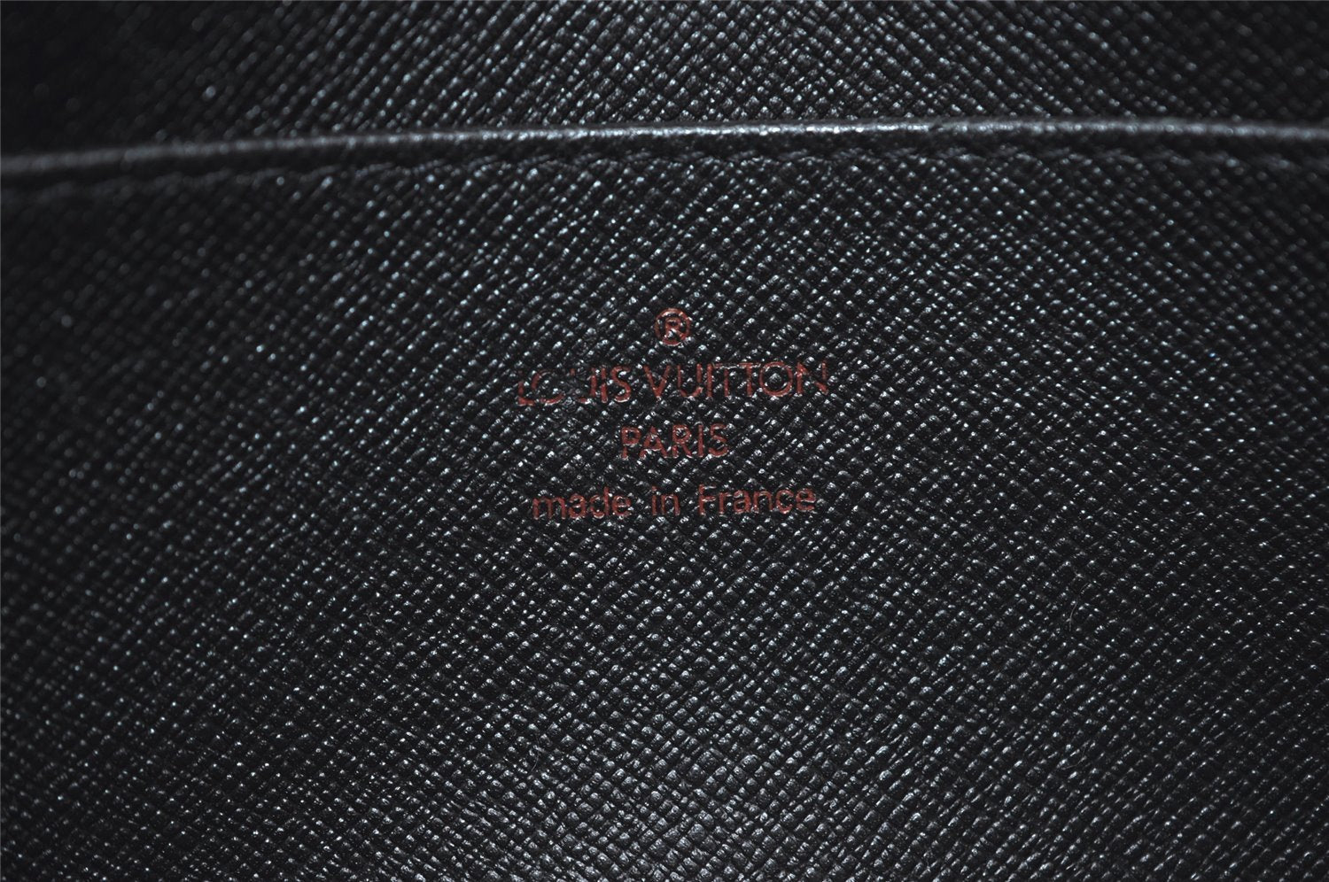 Authentic Louis Vuitton Epi Pochette Homme Clutch Hand Bag Black M52522 LV 6668I