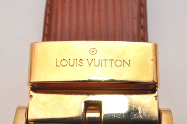 Authentic Louis Vuitton Epi Ceinture Belt 83-93cm 32.7-36.6" R15003 Brown 6668J