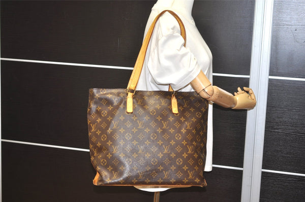 Authentic Louis Vuitton Monogram Cabas Mezzo Shoulder Tote Bag M51151 LV 6669I