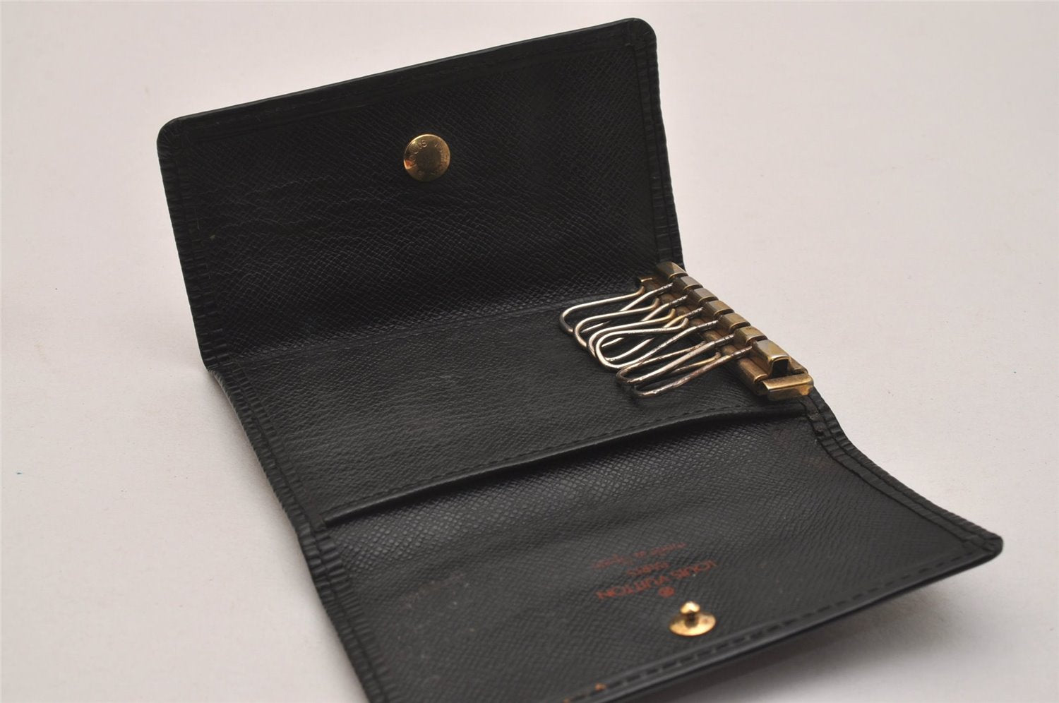 Authentic Louis Vuitton Epi Multicles 6 Key Case Black M63812 LV 6670J