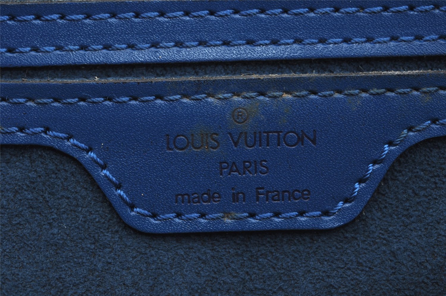 Authentic Louis Vuitton Epi Soufflot Hand Bag Blue M52225 LV 6671I