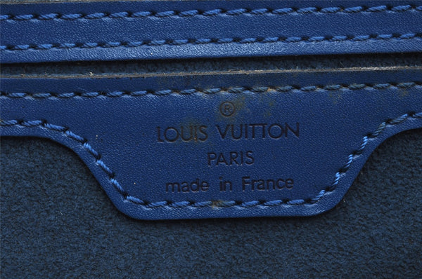 Authentic Louis Vuitton Epi Soufflot Hand Bag Blue M52225 LV 6671I