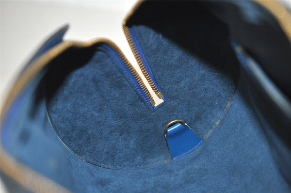 Authentic Louis Vuitton Epi Soufflot Hand Bag Blue M52225 LV 6671I