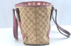 Authentic GUCCI Sherry Line Tote Bag GG Canvas Leather 137396 Beige 6671J