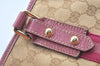 Authentic GUCCI Sherry Line Tote Bag GG Canvas Leather 137396 Beige 6671J