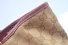 Authentic GUCCI Sherry Line Tote Bag GG Canvas Leather 137396 Beige 6671J