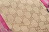 Authentic GUCCI Sherry Line Tote Bag GG Canvas Leather 137396 Beige 6671J