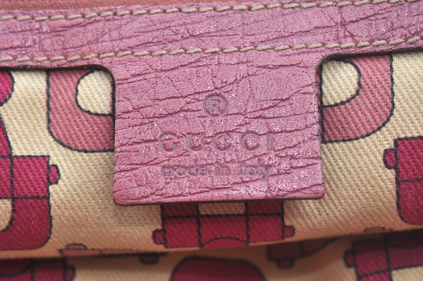 Authentic GUCCI Sherry Line Tote Bag GG Canvas Leather 137396 Beige 6671J
