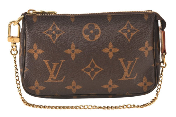 Authentic Louis Vuitton Monogram Mini Pochette Accessoires Pouch M58009 LV 6672K