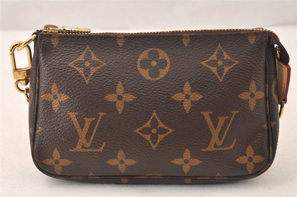 Authentic Louis Vuitton Monogram Mini Pochette Accessoires Pouch M58009 LV 6672K