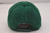 Authentic GUCCI Vintage New York Yankees Cap Hat Wool Leather Size M Green 6673J