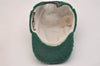 Authentic GUCCI Vintage New York Yankees Cap Hat Wool Leather Size M Green 6673J