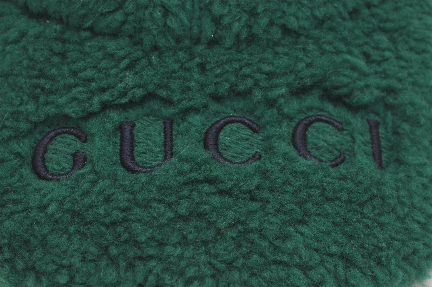 Authentic GUCCI Vintage New York Yankees Cap Hat Wool Leather Size M Green 6673J
