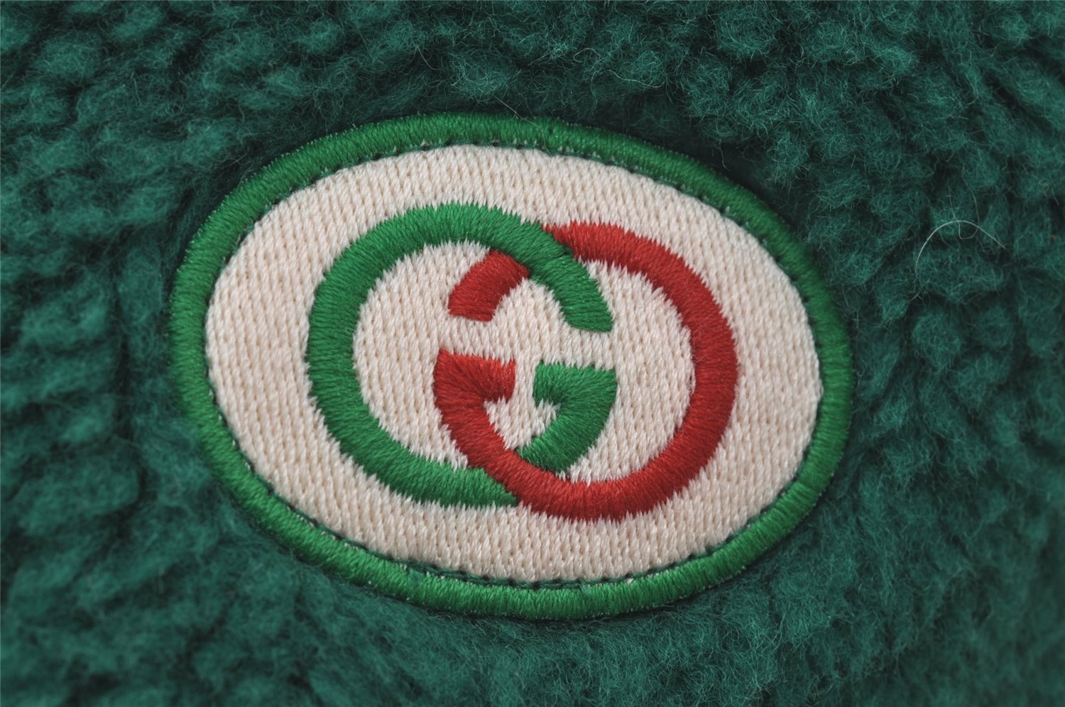 Authentic GUCCI Vintage New York Yankees Cap Hat Wool Leather Size M Green 6673J
