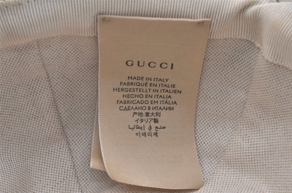 Authentic GUCCI Vintage New York Yankees Cap Hat Wool Leather Size M Green 6673J