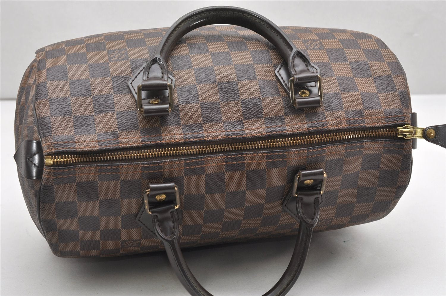 Authentic Louis Vuitton Damier Speedy 30 Hand Boston Bag Purse N41364 LV 6673K