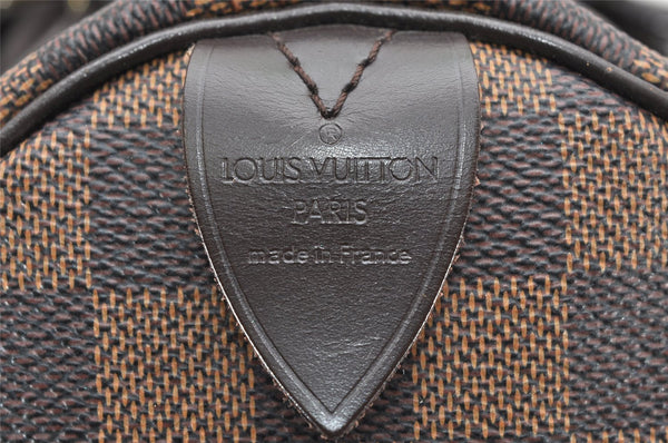 Authentic Louis Vuitton Damier Speedy 30 Hand Boston Bag Purse N41364 LV 6673K