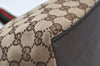 Authentic GUCCI Web Sherry Line Tote Bag GG Canvas Leather 131228 Brown 6674J