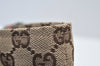 Authentic GUCCI Web Sherry Line Tote Bag GG Canvas Leather 131228 Brown 6674J