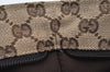 Authentic GUCCI Web Sherry Line Tote Bag GG Canvas Leather 131228 Brown 6674J