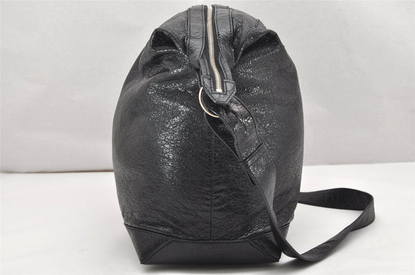 Authentic BALENCIAGA Classic The Courier Shoulder Bag Leather 340146 Black 6674K