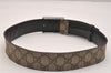 Authentic GUCCI Vintage Belt GG PVC Leather 27-28.9" 114916 Brown 6675J