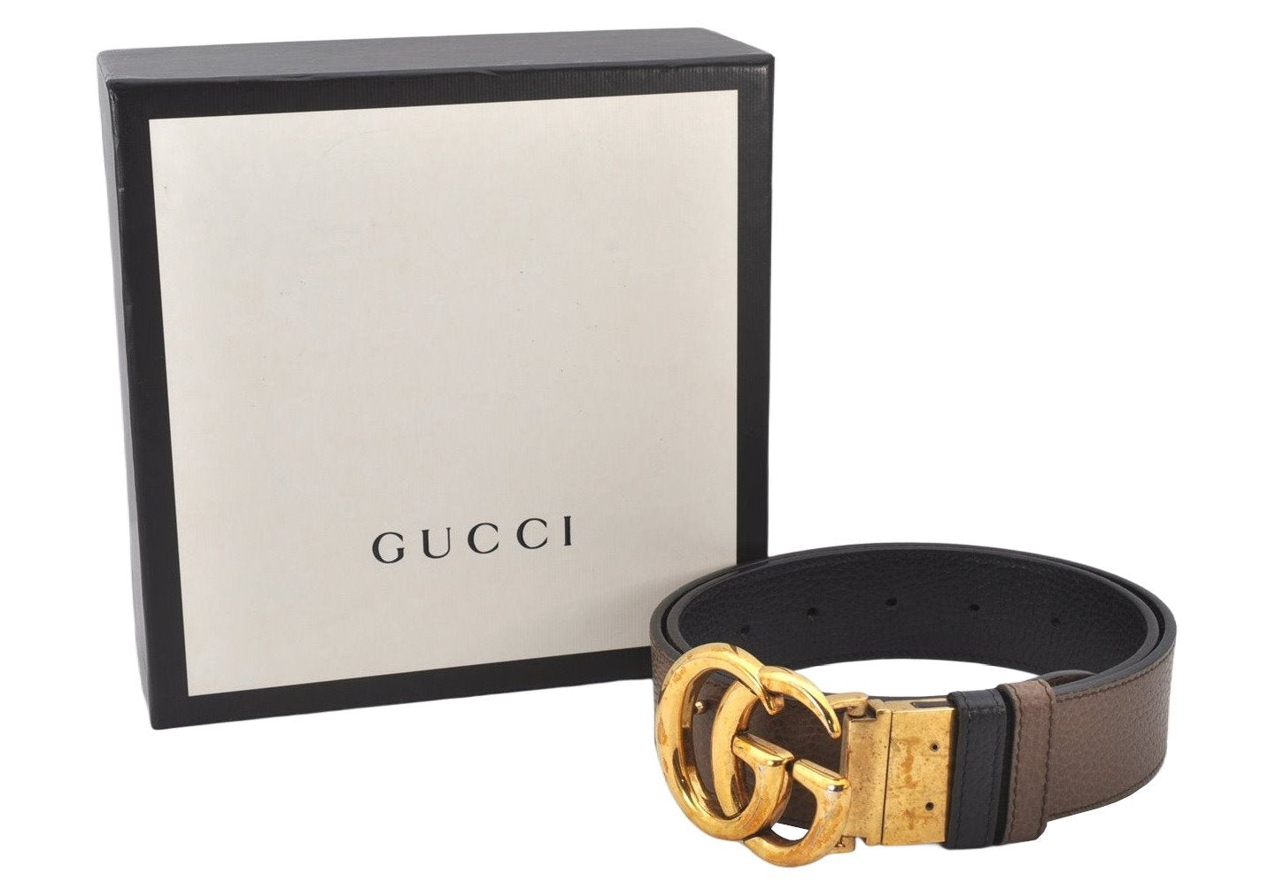 Authentic GUCCI GG Marmont Belt Leather Size 85cm 33.5