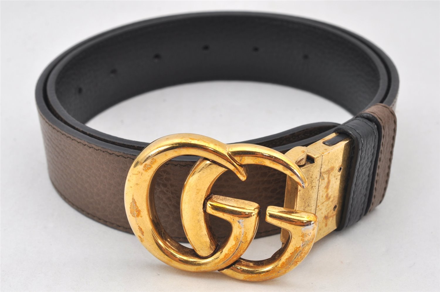 Authentic GUCCI GG Marmont Belt Leather Size 85cm 33.5