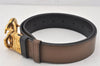 Authentic GUCCI GG Marmont Belt Leather Size 85cm 33.5" Brown 474350 Box 6675K