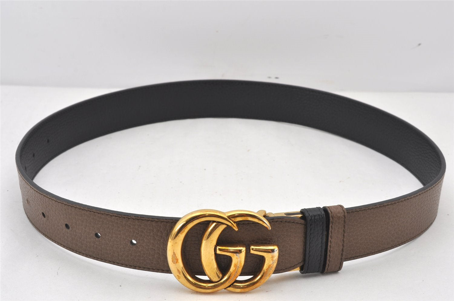 Authentic GUCCI GG Marmont Belt Leather Size 85cm 33.5