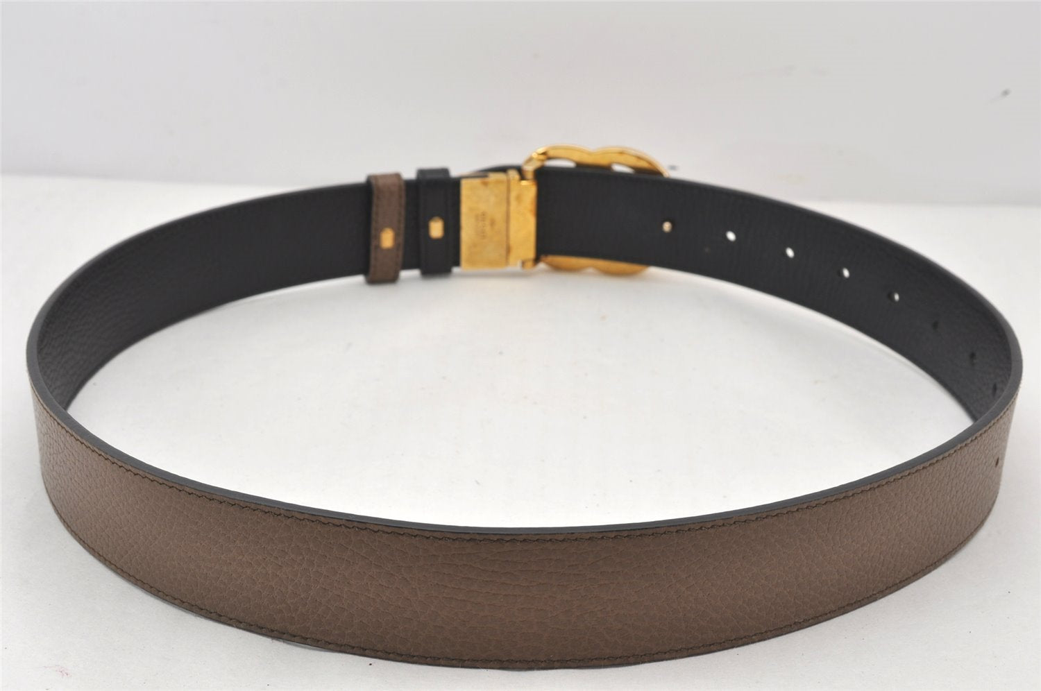 Authentic GUCCI GG Marmont Belt Leather Size 85cm 33.5