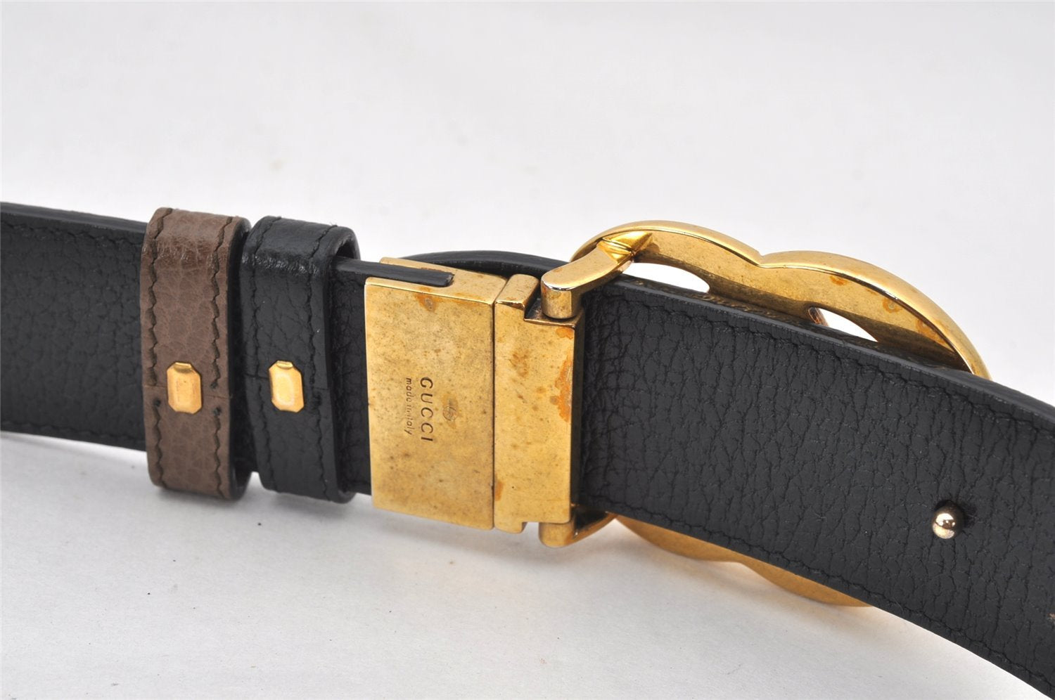 Authentic GUCCI GG Marmont Belt Leather Size 85cm 33.5