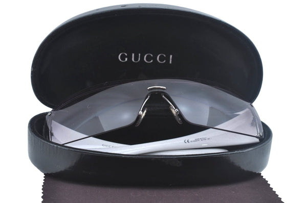 Authentic GUCCI Vintage Sunglasses GG 1839/F/S Plastic Silver Clear 6676J