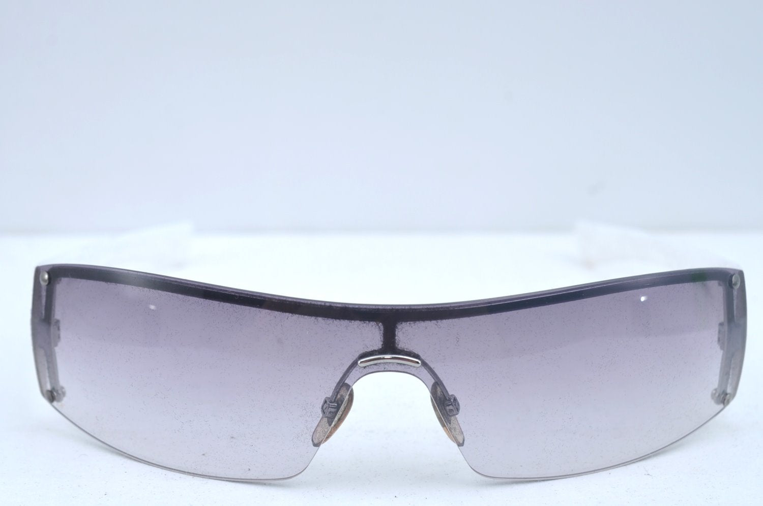 Authentic GUCCI Vintage Sunglasses GG 1839/F/S Plastic Silver Clear 6676J