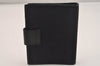 Authentic GUCCI Agenda Notebook Cover Purse GG Canvas Leather 115240 Black 6677J