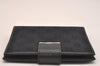 Authentic GUCCI Agenda Notebook Cover Purse GG Canvas Leather 115240 Black 6677J