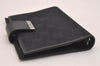 Authentic GUCCI Agenda Notebook Cover Purse GG Canvas Leather 115240 Black 6677J