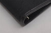 Authentic GUCCI Agenda Notebook Cover Purse GG Canvas Leather 115240 Black 6677J