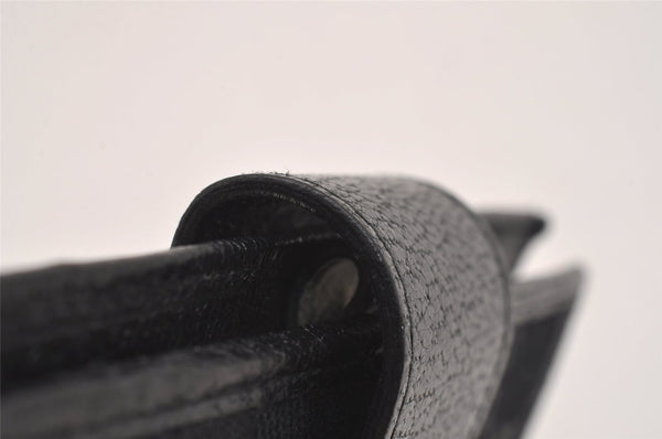 Authentic GUCCI Agenda Notebook Cover Purse GG Canvas Leather 115240 Black 6677J