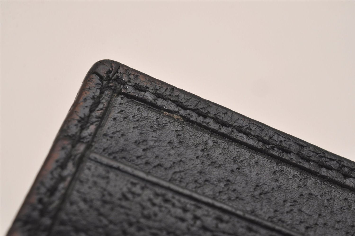 Authentic GUCCI Agenda Notebook Cover Purse GG Canvas Leather 115240 Black 6677J